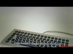 Sağlam Su geçirmez Vandal geçirmez Masaüstü Paslanmaz Çelik Metal Arkaplanlı Klavye Güçlendirilmiş Kablo ile