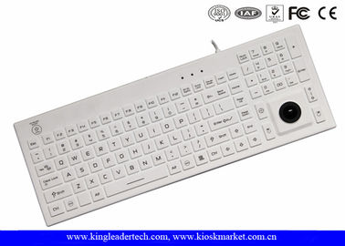satın al Beyaz IP68 Süper İnce USB Silikon Klavye, Açma / Kapama Anahtarı online manufacture