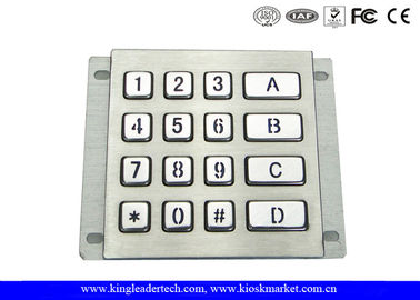 satın al Sağlam Su Geçirmez Vandalproof Arka Işık Metal Keypad Paslanmaz Çelik Tuş Takımı online manufacture