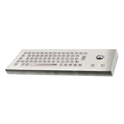 satın al Optik Trackball Fare ile sağlam Endüstriyel Masaüstü Paslanmaz Çelik Metal Klavyesi online manufacture