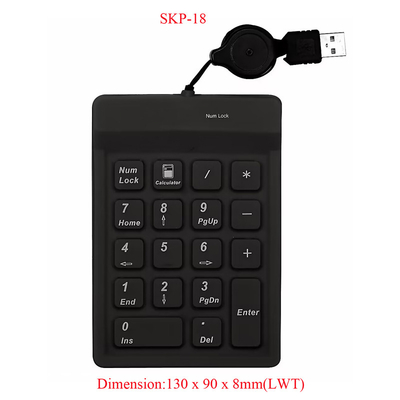satın al Anti-Virus Dezenfekte edilebilir Silikon Tıbbi Endüstriyel Sayısal Klavye Geri Çekilebilir USB Kablosuyla online manufacture