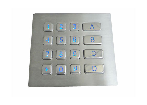 satın al 16 Tuşlu Led Arka Aydınlatma Matrisi Metal Tuş Takımı IP65 online manufacture