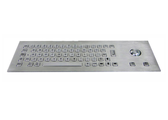satın al Trackball 64 Tuşlu IP65 Fırçalı SS Metal Endüstriyel Klavye online manufacture