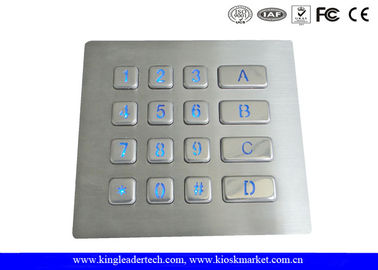 satın al Güvenlik Erişim Kontrol Sistemi için 16 Anahtarlı Arkadan Aydınlatmalı Metal Keypad online manufacture