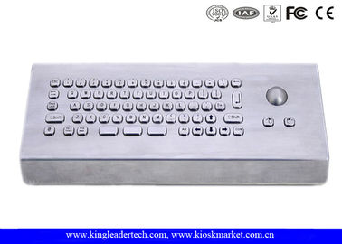 satın al Trackball ile Fırçalanmış Paslanmaz Çelik USB Endüstriyel Klavye online manufacture