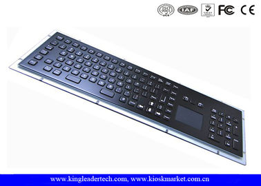 satın al Touchpad ve Fonksiyon Tuşları ile IP65 Siyah Endüstriyel Metal Kiosk Klavye online manufacture