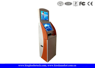 satın al Yüksek Görünürlüklü Dikili Dokunmatik Ekran Kiosk Metal Tuş Takımlı Uzun Boylu İki Ekran online manufacture