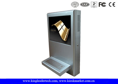 satın al 15 inç dokunmatik ekranlı ve Metal Klavye Opsiyonlu Modern İnce Duvar Montajlı Kiosk online manufacture