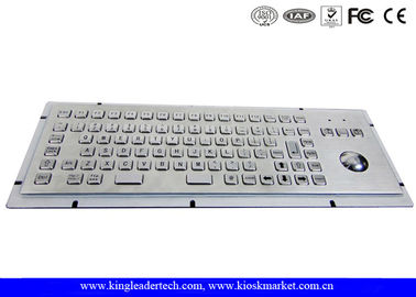 satın al Fırçalanmış Metal Kiosk paslanmaz çelik Panel montaj klavye optik Trackball ve FN tuşları ile online manufacture