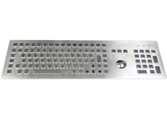 satın al Mouse Touch Ball ile Öne Monte Endüstriyel Paslanmaz Çelik Klavye online manufacture