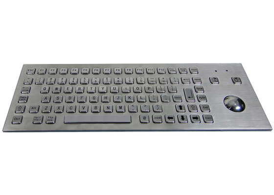 satın al Optik Fare İztopu ile Endüstriyel Paslanmaz Çelik Panel Montajlı Klavye IP65 online manufacture