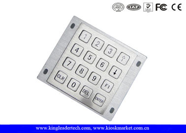 satın al 16 Düz Tuş Endüstriyel Sayısal Tuş Takımı Arka Panel Montajı Fırçalı 4x4 Matrix Metal online manufacture