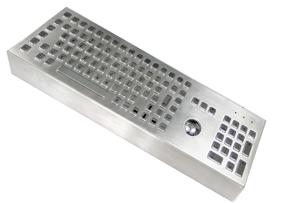 satın al Tam Tuşlu Ip68 Masaüstü Endüstriyel Metal Klavye Mouse Touchball online manufacture