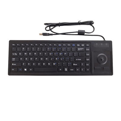 Su geçirmez IP65 endüstriyel klavye 87 tuşlu ve sert ortamlar için mini trackball