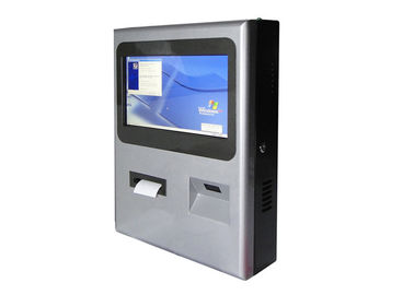 Wallmount QR kodu ve barkod okuyucu ve termal yazıcı ile etkileşimli IR dokunmatik ekran Kiosk