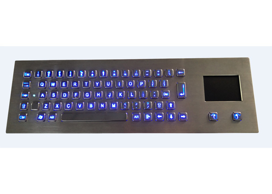 Water Resist Illuminated Metal Keyboard Front Mounting EMC Emission